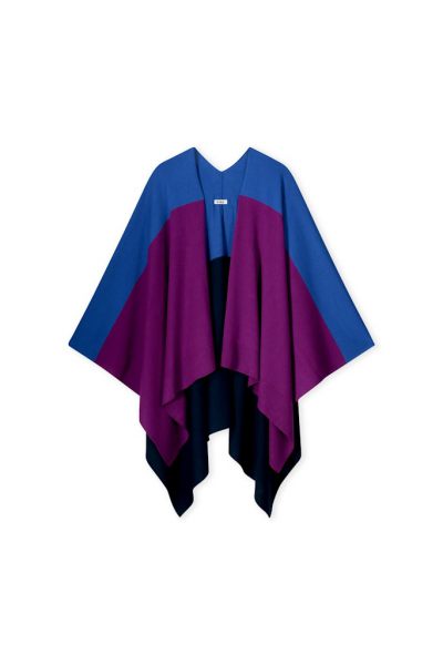 KYRA poncho  Colorblock poncho-w24-540 2